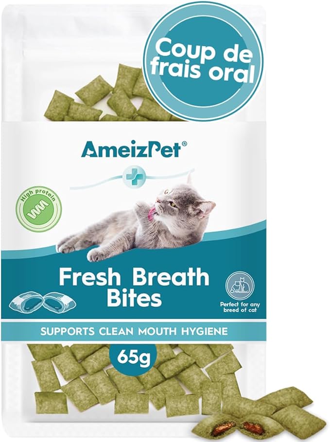 AmeizPet Friandises pour Chat Haleine Fraîche